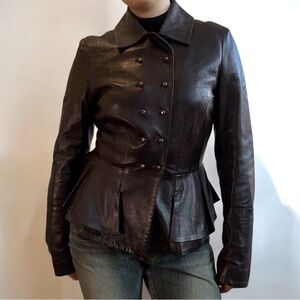Brown Sportmax leather jacket (XS-S)